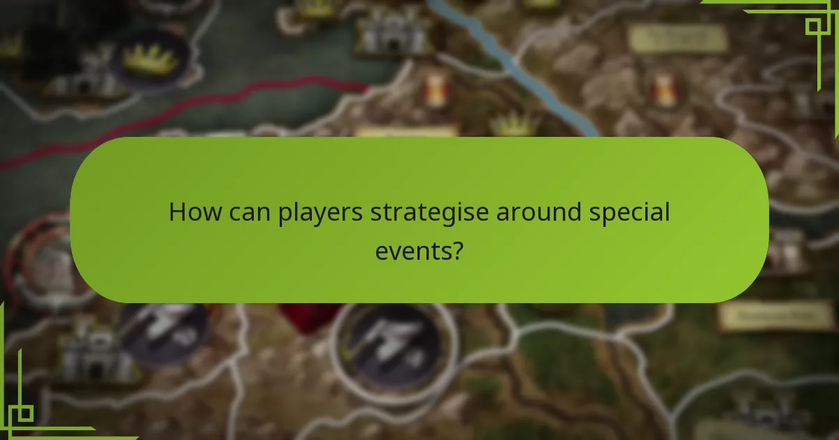 When do special events occur during gameplay?