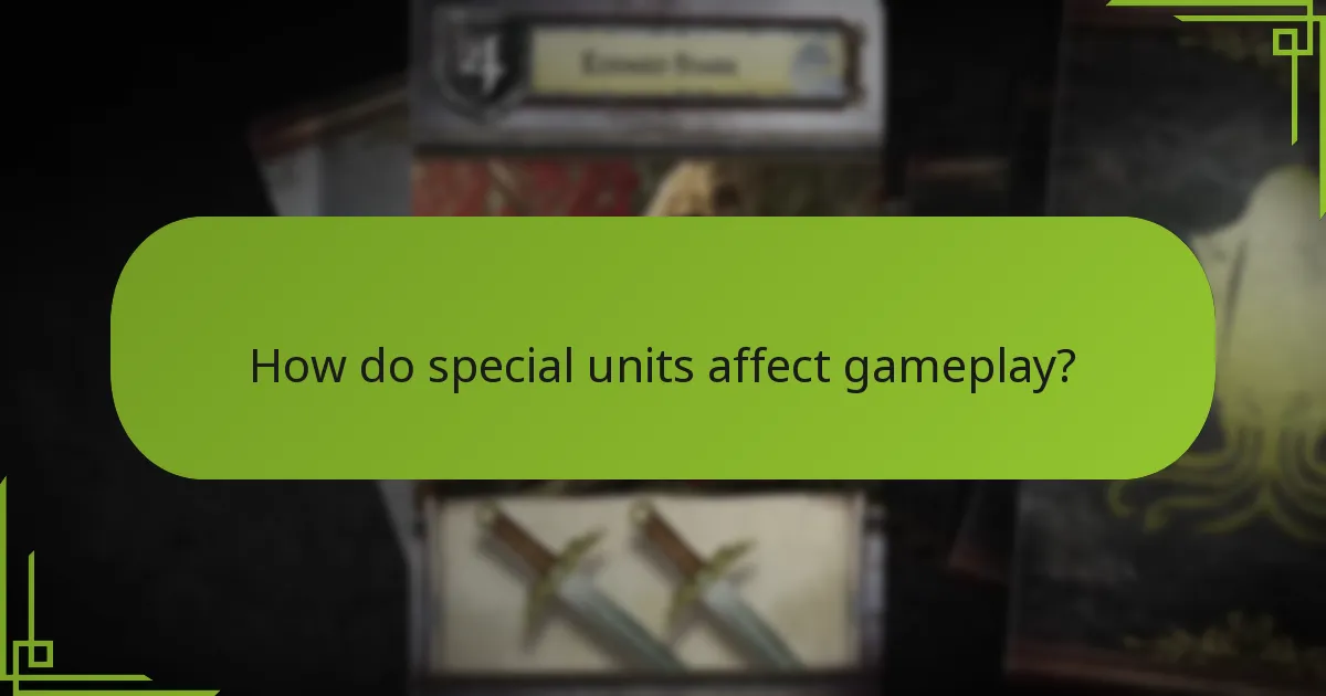 What unique abilities do special units possess?