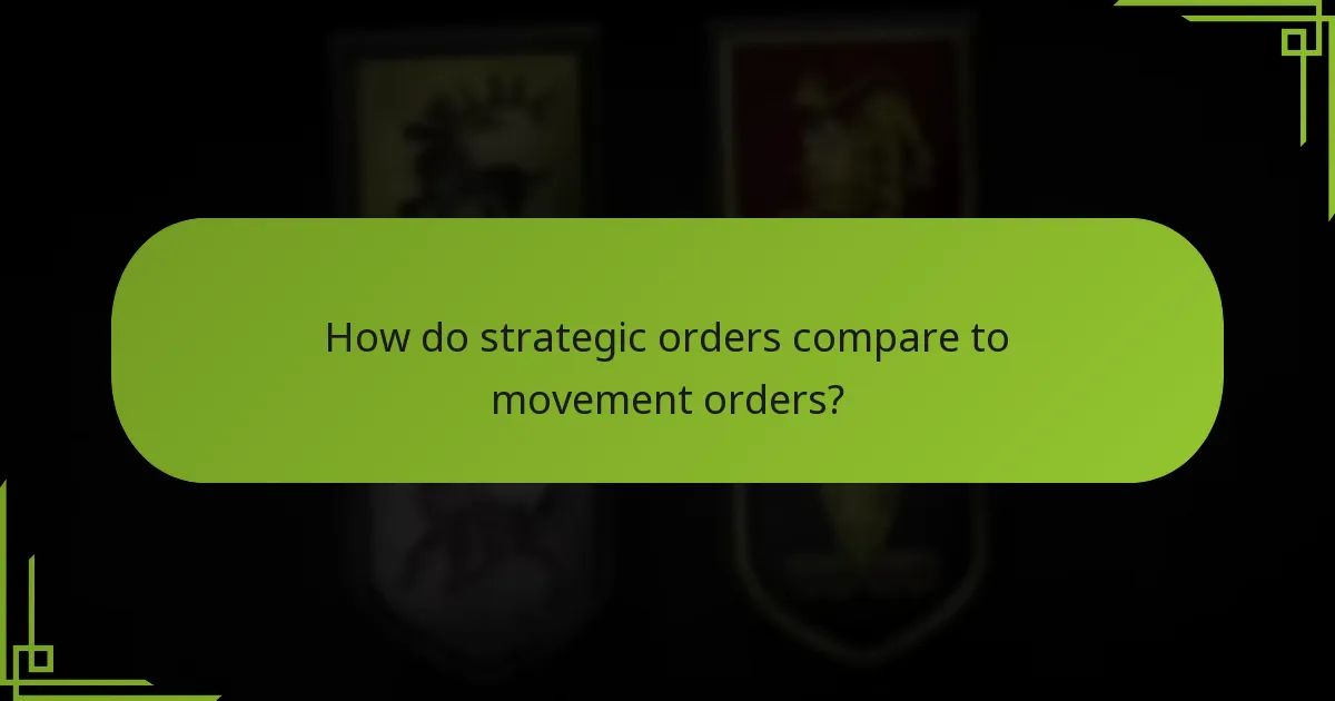 How do strategic orders function in the Game of Thrones board game?