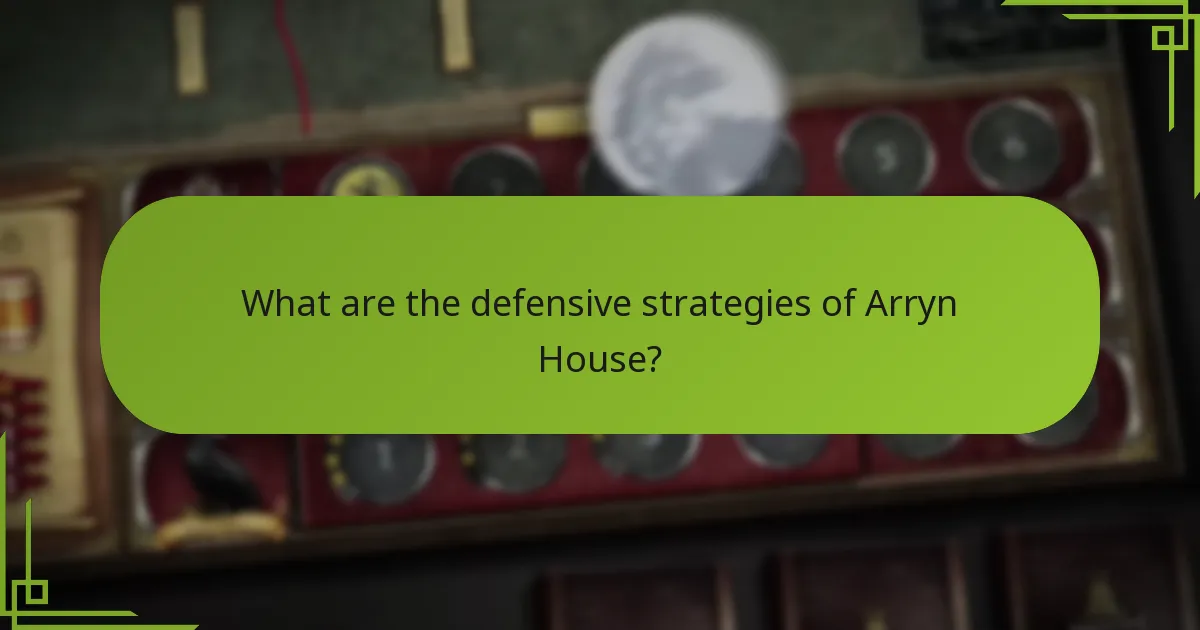 What are advanced defensive tactics for Arryn House?