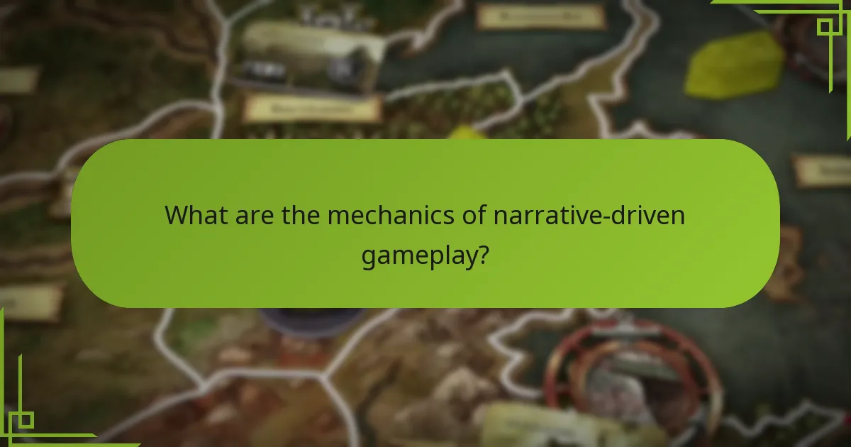 What are the mechanics of narrative-driven gameplay?