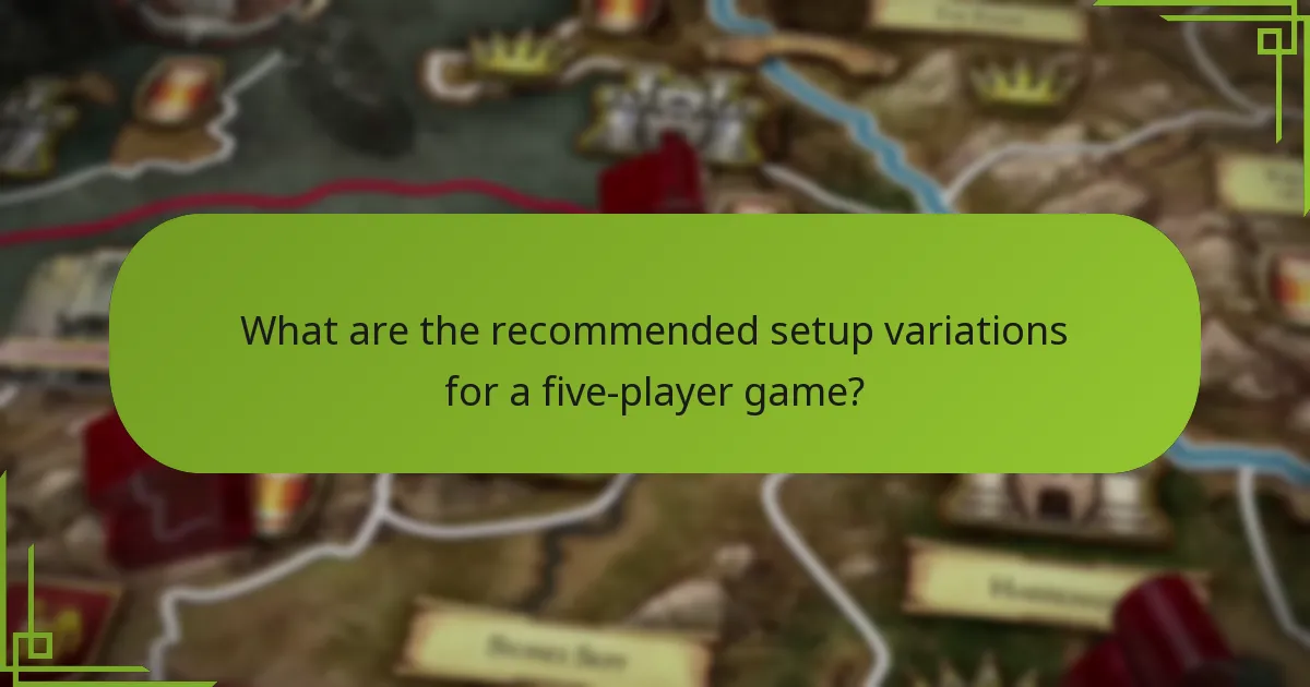 Which common pitfalls should be avoided in a five-player setup?