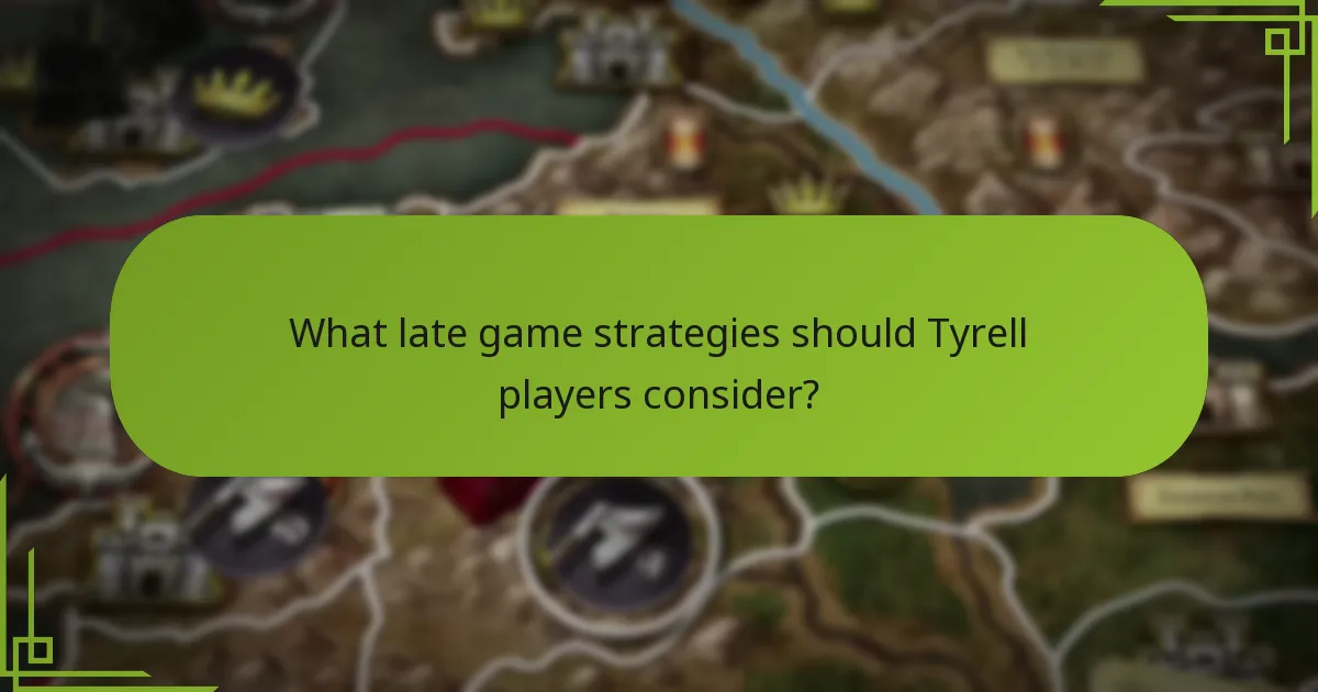 Which Tyrell House strategies are most effective against other houses?