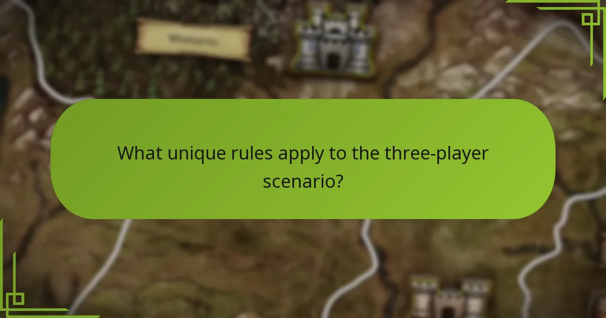 What are the differences between three-player and other player counts?